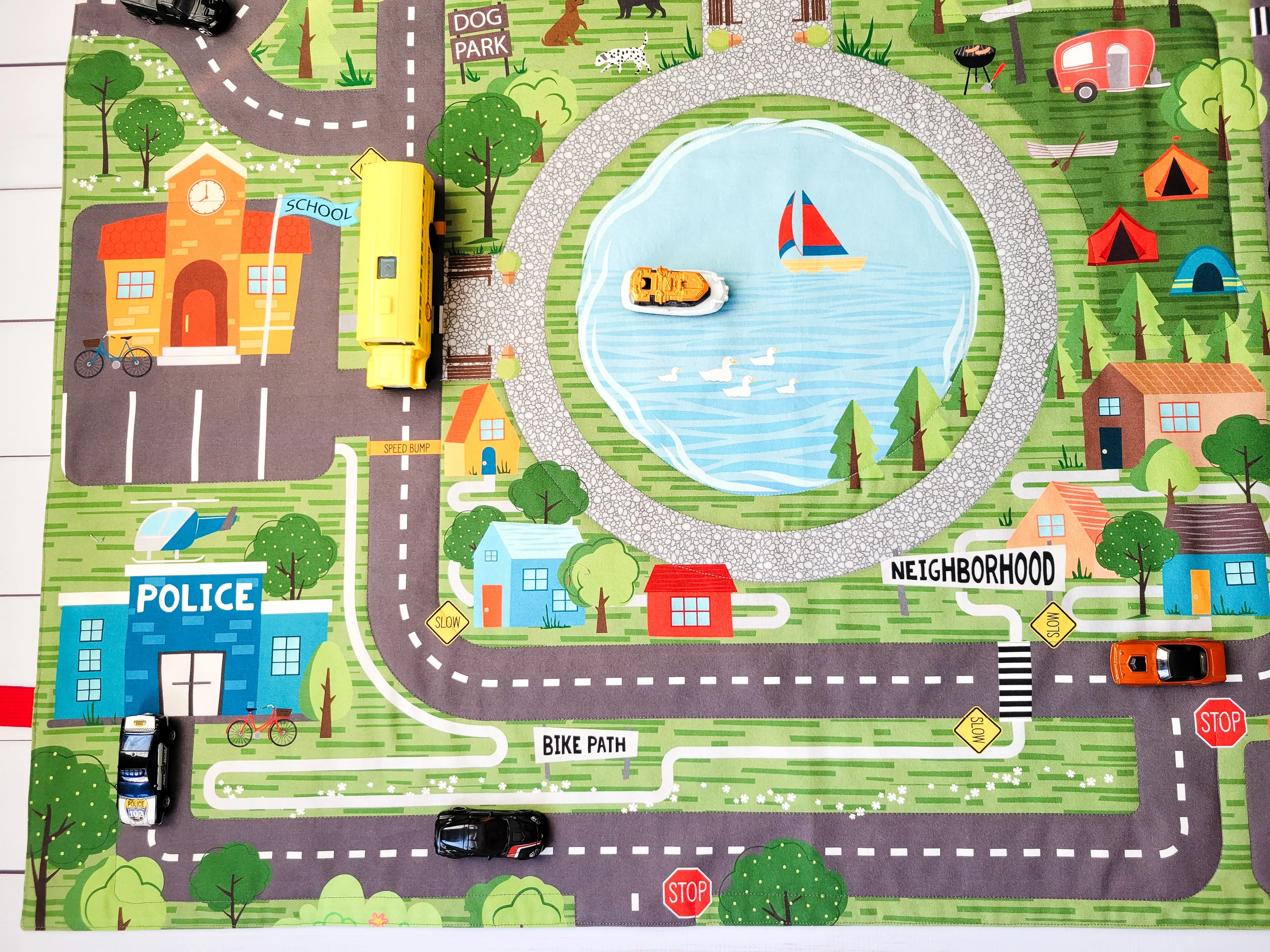 Road/Town Play Mat - Cozy Pocket Designs