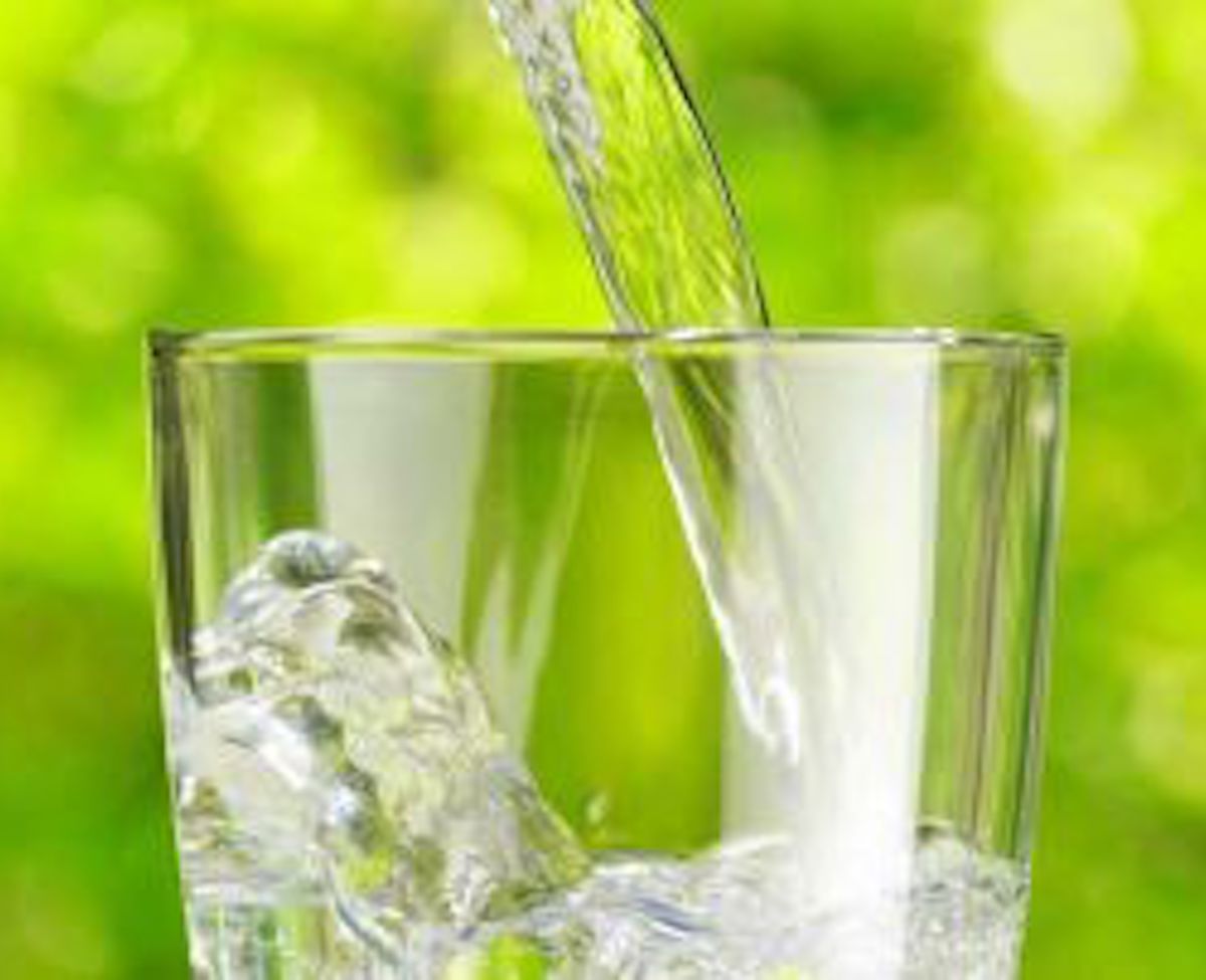 glass being filled with water