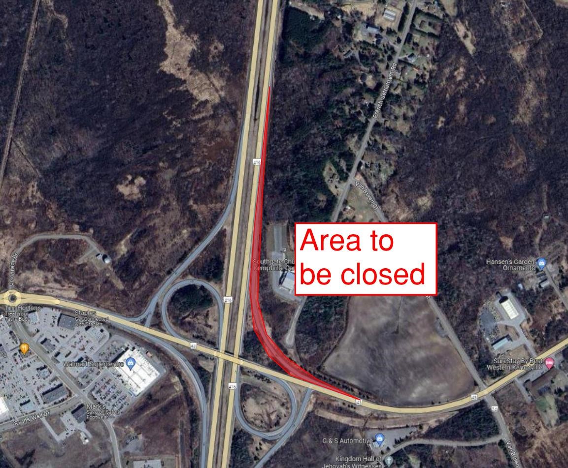 416 ramp closure